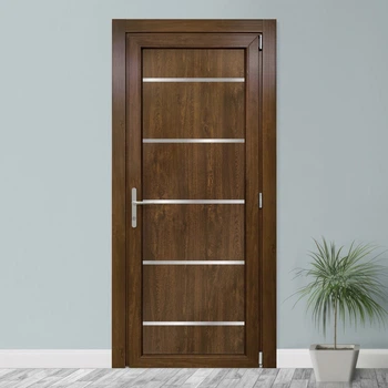 Двери INOKS межкомнатные пластиковые INOX 04 орех 700х2000