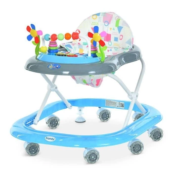 Детские ходунки BAMBI M 3619-2-06, музыкальная панель, свет, регулировка высоты, восемь колес, Синий