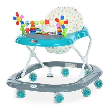 Детские ходунки BAMBI M 3619-2-04, музыкальная панель, свет, регулировка высоты, восемь колес, Синий