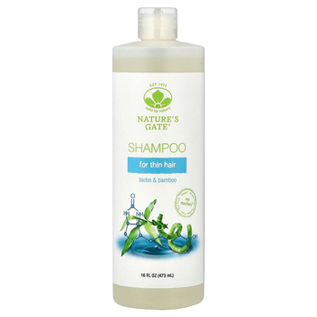 Шампунь для тонких волос Mild By Nature, Nature's Gate "Shampoo for Thin Hair" с биотином и бамбуком (473 мл)