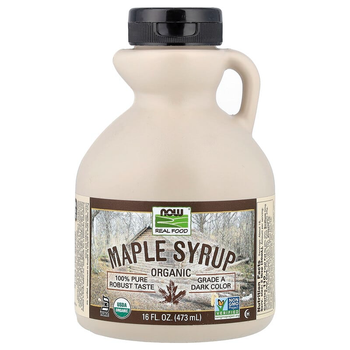 Органічний кленовий сироп NOW Foods, Real Food "Organic Maple Syrup" натуральний із клена темного кольору, клас A (473 мл / 16 рідк. унцій)