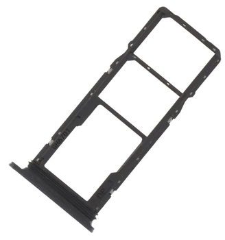 Держатель Sim-карты и карты памяти ZTE Blade A75 4G черный Basalt Black на дві Sim-карти High Copy