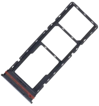 Тримач Sim-карти та карти пам'яті Tecno Spark Go 1 KL4 чорний Startrail Black на дві Sim-карти High Copy