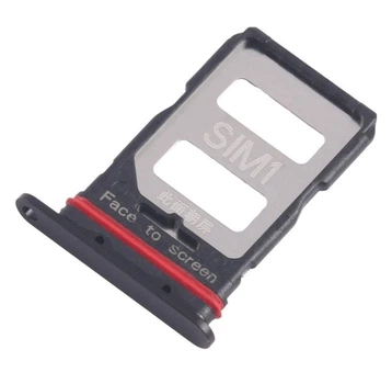Держатель Sim-карты Xiaomi Poco F6 Pro черный на две Sim карты High Copy