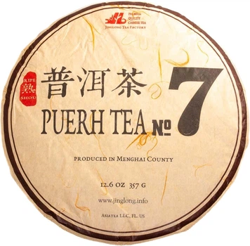 Чай Jinglong Tea Factory Шу Пу Ер Цзин Лун 7 357 г (4823134500620)