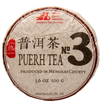 Чай Jinglong Tea Factory Шу Пу Ер Цзин Лун 3 100 г (4823134500644)