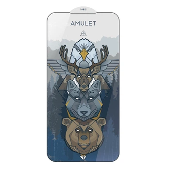 BOX 10 шт Защитное стекло AMULET 2.5D HD Antistatic for iPhone 13 Pro Max/14 Plus Черный