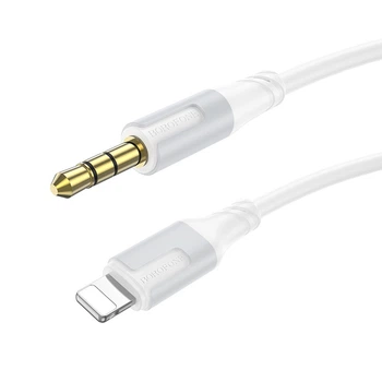 Аудіокабель BOROFONE BL19 iP to 3.5mm male, TPE, 1m, White