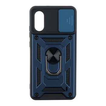 Чехол накладка Guard Shield Armor с кольцом для ZTE Blade A31 Plus Dark Blue