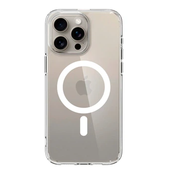 Чохол TPU+PC Spigen Ultra Hybrid with Magsafe для iPhone 15 Pro Max Transparent