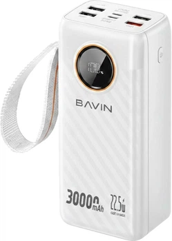 УМБ BAVIN PC1155S 30000 mAh 22.5W Fast Charging White (Y-PC1155S-WH)
