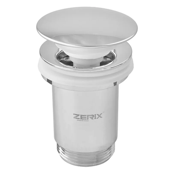 Донный клапан для раковины Zerix BV-01 1 1/4'' с переливом автоматический СLICK-СLACK (Цвет хром