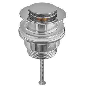 Донный клапан для раковины Zerix BV-04 1 1/4'' универсальный (с/без перел) СLICK-СLACK (Цвет хром