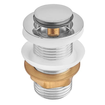 Донный клапан для раковины Zerix BV-06 1 1/4'' без перелива автоматический СLICK-СLACK (Цвет хром