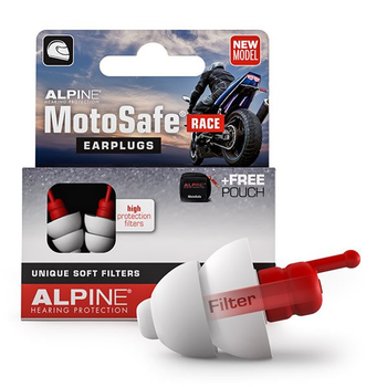 Универсальные силиконовые беруши для мотоциклистов Alpine MotoSafe Race