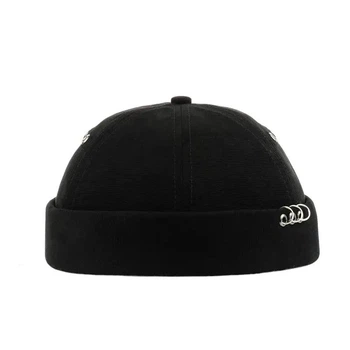 Кепка Докер Docker с кольцами без козырька Коричневая, Унисекс One size