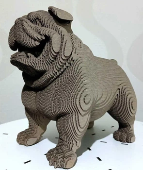 3D Пазл Бульдог 124 детали