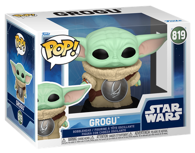 Фігурка Funko Pop! Star Wars: Grogu with Mudhorn Chest Armor 90447 9.1 см (889698904476)