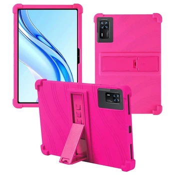 Детский чехол TPU Wave with Stand для Doogee Tab E3+ с подставкой pink