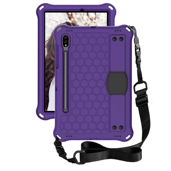 Чехол Kids Sota для Samsung Galaxy Tab S10 Lite с ремешком и ручкой-держателем purple