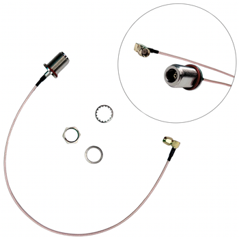 Антенный pigtail N Type Female – SMA Male угловой Alientech, кабель RG316, 40 см, 50 Ом