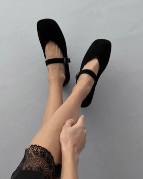Балетки с ремешком Meideli женские Черный 36 (23,5 cм) (wtp0109 black)
