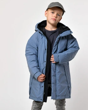 Пуховик для хлопчика X-Woyz DT-8352-35 60166 152 см джинсовий блакитний