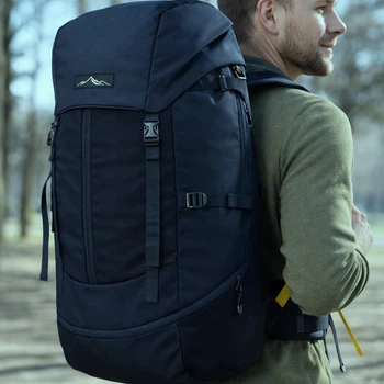 Легкий походный, туристический рюкзак с дождевиком 45L Adventuridge темно-синий