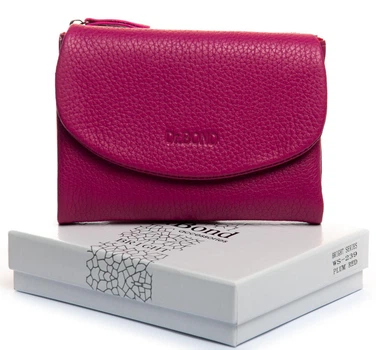 Женский кожаный кошелек на магните Dr. Bond WS-239 plum-red
