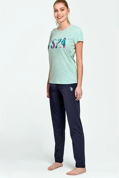 Пижама: футболка и брюки U.S. Polo ASSN 48(XL) Мятный меланж (83247)