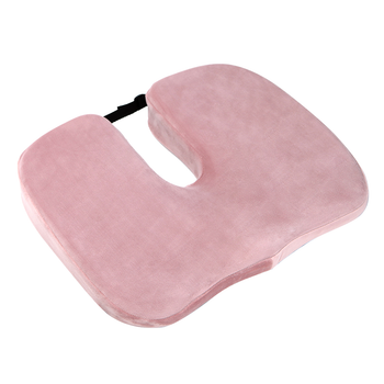 Ортопедическая подушка для сидения Model-1 от Correct Shape, чехол велюр, цвет Розовый 45х38х6,5 см