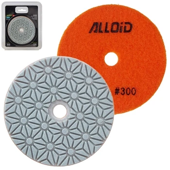 Круг алмазный шлифовальный Alloid Pro STAR на липучке 100 мм, зерно 300