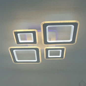 Смарт люстра управляемая светодиодная OVAL RGB 110 Bт 5S 550x520x75 мм Белая ESLLSE