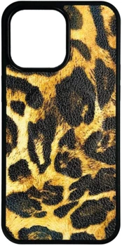 Чохол Leather case with MagSafe for iPhone 14 Pro Leopard