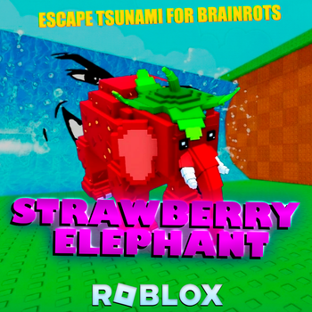 Брейнрот Полуничний Слон (Strawberry Elephant) Brainrot - Roblox (Escape Tsunami For Brainrots)
