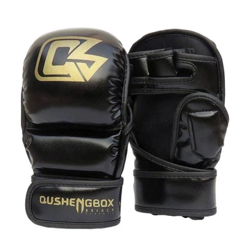 Рукавиці GBox 8oz MMA для занять змішаними єдиноборствами ММА, Dark-Gold(M)