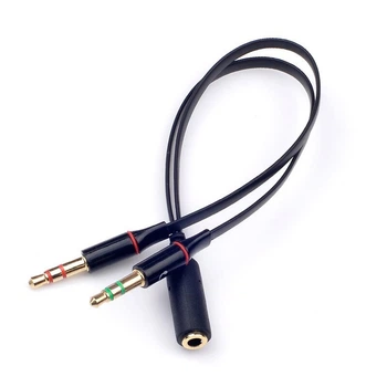 Разделитель Аудио Выхода Aux 3.5mm (Female) to 2Aux 3.5mm (Male) Черный