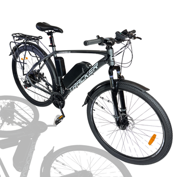 Велосипед с Е-комплектом с багажником 29" Titan Tracker grey 48 В 500Вт 24 Ah/ до 85 км запас хода+дисплей Kunteng KT-TF01U