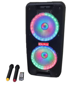Колонка портативна Su-Kam 1010 2 мікрофони з BT 12v/220v