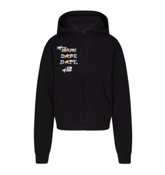 Мужская демисезонная кофта Bape на молнии XL черная (ZPHOD35)