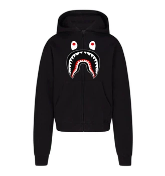 Мужская демисезонная кофта Bape на молнии XS черная (ZPHOD37)