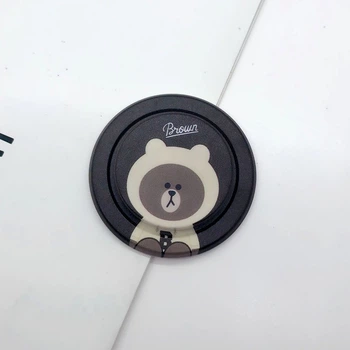 Подставка для телефона с магнитом Ring With Magsafe для смартфонов коричневая с логотипом Brown Bear