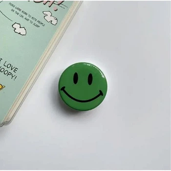 Popsocket держатель для телефона с функцией подставки зеленый смайлик для молодежи удобный и прочный