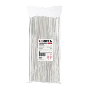 Комплект клеевых стержней прозрачных, 11,2×300 мм, уп. 1кг INTERTOOL RT-1026