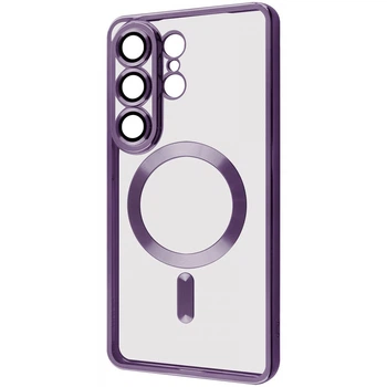 Протиударний чохол накладка VVave Premium Metal Color Case with MagSafe Magnetic Ring MagFit Samsung Galaxy S26 Ultra deep purple