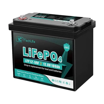 Акумулятор LiFePO4 12,8V 100 Ah 1280Wh BMS EverExceed TechLife LFP12-100 для резервного живлення