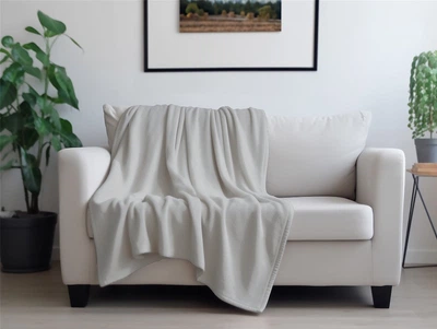 Плед Biltex Flannel светло‑серый Quiet Gray Полуторный 150х200 см (4820298414466)