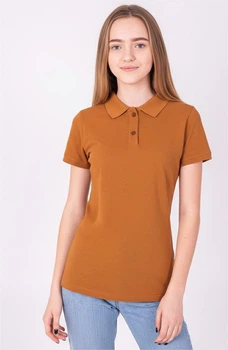 Футболка поло женская TvoePolo однотонная 3XL Горчичная (5715-27 3xl)