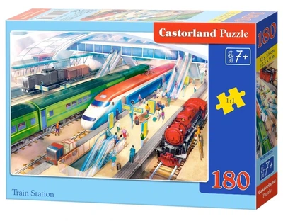Пазл на 180 элементов "Железнодорожная станция" (B-18475), Castorland