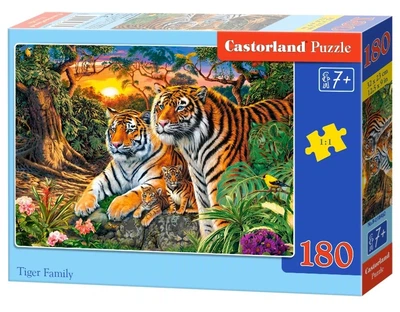 Пазл на 180 элементов "Семья тигров" (B-18482), Castorland